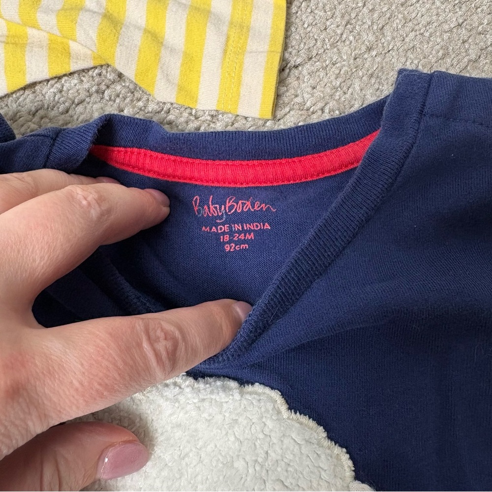 Mini Boden Lamb and Banana Yellow Long Sleeve Shirts 18-24 Months - Picture 9 of 10